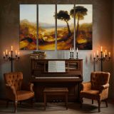 The Bay of Baiae with Apollo and the Sibyl canvas wall art in room setting 5