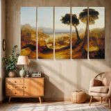 The Bay of Baiae with Apollo and the Sibyl canvas wall art in room setting 6