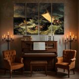 The Shipwreck canvas wall art in room setting 5