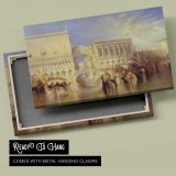 Venice and the Bridge of Sighs canvas front and rear frame view