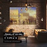 Venice and the Bridge of Sighs canvas wall art in room setting 4