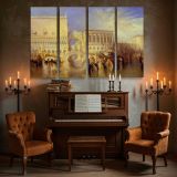 Venice and the Bridge of Sighs canvas wall art in room setting 5