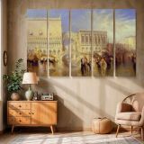Venice and the Bridge of Sighs canvas wall art in room setting 6