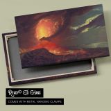 Vesuvius in Eruption canvas front and rear frame view