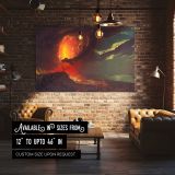Vesuvius in Eruption canvas wall art in room setting 4