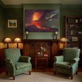 Vesuvius in Eruption canvas wall art in room setting 7