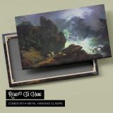 An Avalanche in the Alps canvas front and rear frame view