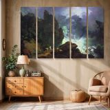 An Avalanche in the Alps canvas wall art in room setting 6