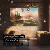 The Battle of Camperdown canvas wall art in room setting 4