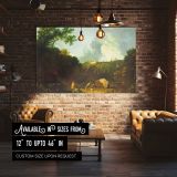 Distant View of Maecenas Villa Tivoli canvas wall art in room setting 4