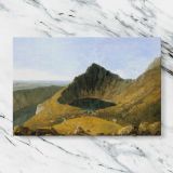 Llyn y Cau Cader Idris canvas artwork displayed on a marble background
