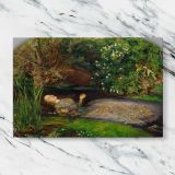 Ophelia canvas artwork displayed on a marble background