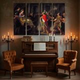 The Meeting of Dido and Aeneas canvas wall art in room setting 5