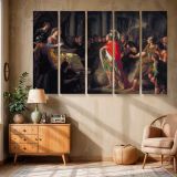 The Meeting of Dido and Aeneas canvas wall art in room setting 6