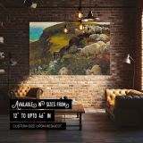 Our English Coasts Strayed Sheep canvas wall art in room setting 4