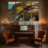 Our English Coasts Strayed Sheep canvas wall art in room setting 5