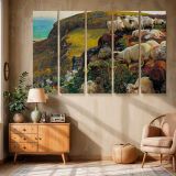 Our English Coasts Strayed Sheep canvas wall art in room setting 6