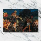 The Triumph of the Innocents canvas artwork displayed on a marble background