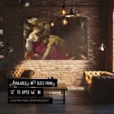 Sleeping Man and Woman in a Classical Interior canvas wall art in room setting 4