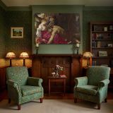 Sleeping Man and Woman in a Classical Interior canvas wall art in room setting 7