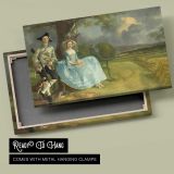 Country Couple beneath an Oak Tree canvas front and rear frame view