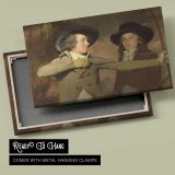Two Young Men with a Drawing Board canvas front and rear frame view