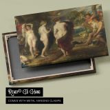 Classical Figures in a Mythological Garden canvas front and rear frame view
