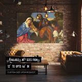 Holy Family in a Mountain Landscape canvas wall art in room setting 4
