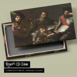 Classical Musicians and an Open Music Book canvas front and rear frame view