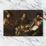Classical Musicians and an Open Music Book canvas artwork displayed on a marble background