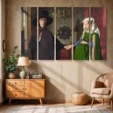 Renaissance Couple in a Domestic Interior canvas wall art in room setting 6