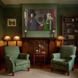 Renaissance Couple in a Domestic Interior canvas wall art in room setting 7