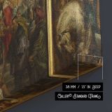 Classical Procession in an Ornate Palace canvas texture and wrapped edge closeup