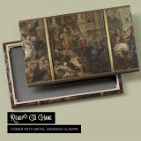 Classical Procession in an Ornate Palace canvas front and rear frame view