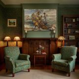 Classical Figures and Cherubs beside the Sea canvas wall art in room setting 7