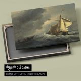 Sailing Boat beneath Storm Clouds canvas front and rear frame view