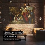 Christ and the Crowd beneath a Tree canvas wall art in room setting 4