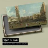Venice Saint Marks Square canvas front and rear frame view
