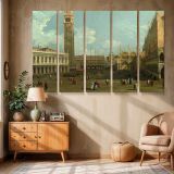 Venice Saint Marks Square canvas wall art in room setting 6