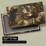 Dramatic Classical Battle with Figures and Angels canvas front and rear frame view