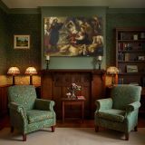 Dramatic Classical Battle with Figures and Angels canvas wall art in room setting 7