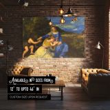 Madonna and Child in a Green Landscape canvas wall art in room setting 4