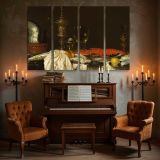 Lobster Lemon and Silverware Still Life canvas wall art in room setting 5