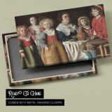 Family Gathered around a Table canvas front and rear frame view