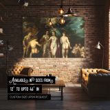 Mythological Figures beneath a Clouded Sky canvas wall art in room setting 4