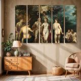 Mythological Figures beneath a Clouded Sky canvas wall art in room setting 6