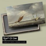 Sailing Boats beneath Rolling Clouds canvas front and rear frame view