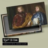 Two Young Noblemen in Silk Cloaks canvas front and rear frame view