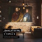 Two Young Noblemen in Silk Cloaks canvas wall art in room setting 4