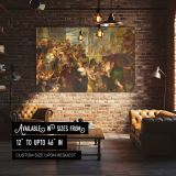 Classical Crowd in a Grand Palace canvas wall art in room setting 4